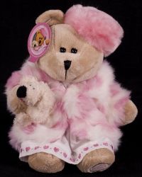 Starbucks Bearista 2006 46th Edition Pink Girl w/Dog Bear Plush